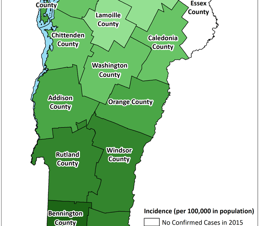 state of Vermont map