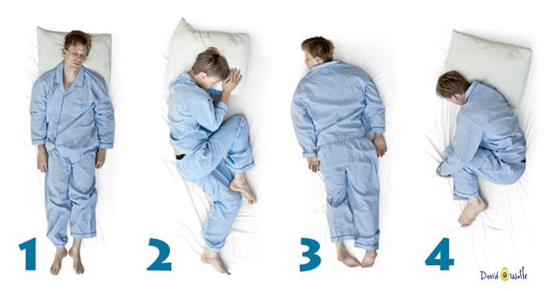 photo of four sleeping positions