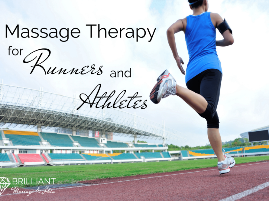 runner on a track field: text: massage therapy for runners and athletes