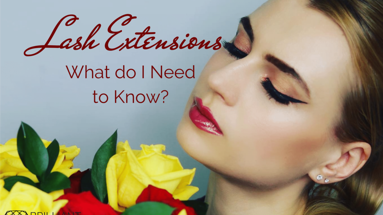 girl with beautiful eyelashes holding yellow roses: text: Lash extensions - What do I need to know?
