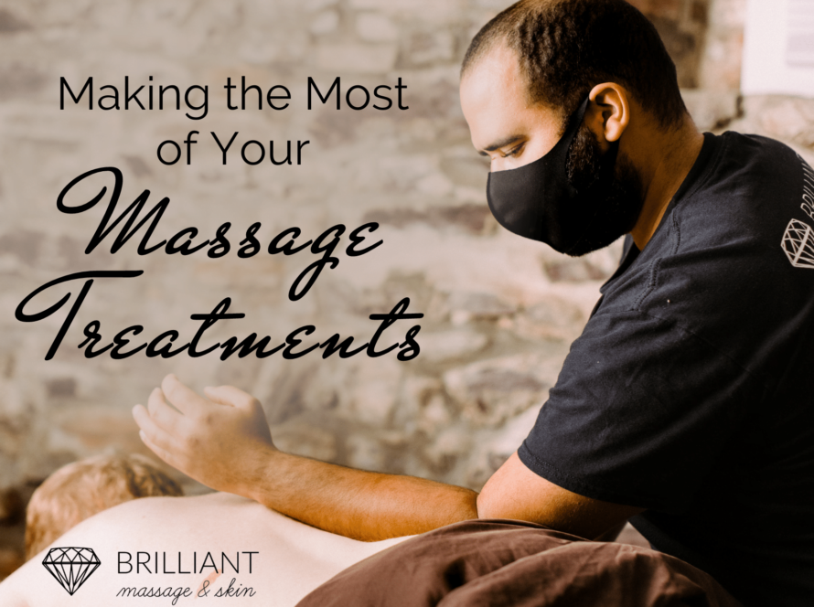 client having a massage on a massage table: text: making the most of your massage treatments
