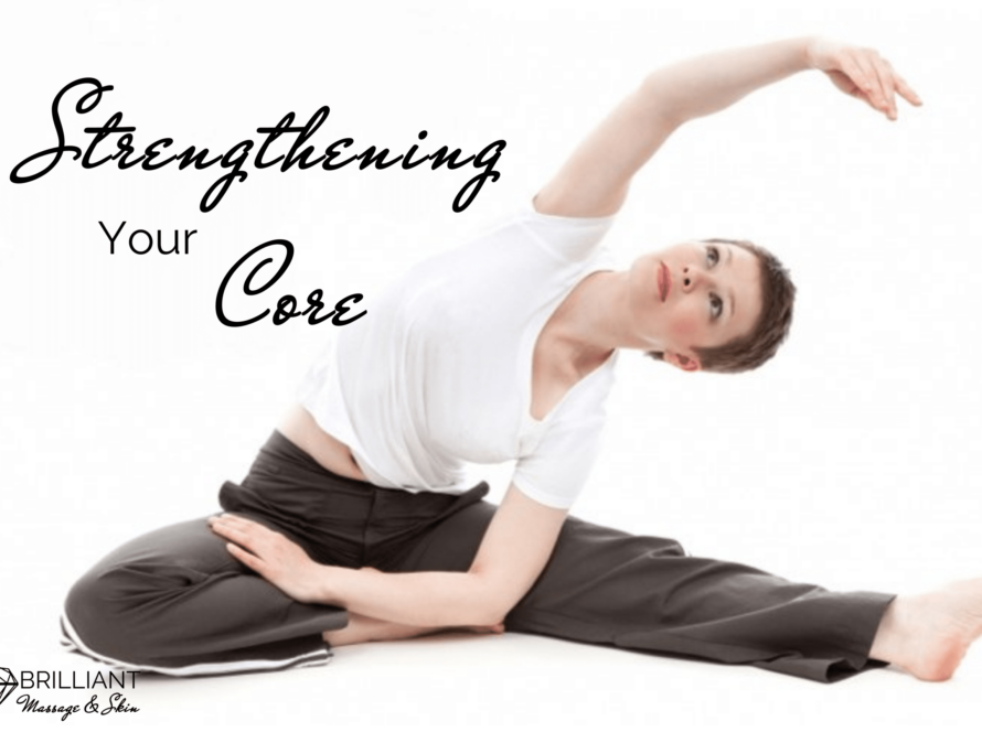 girl doing some exercise; strengthening your core