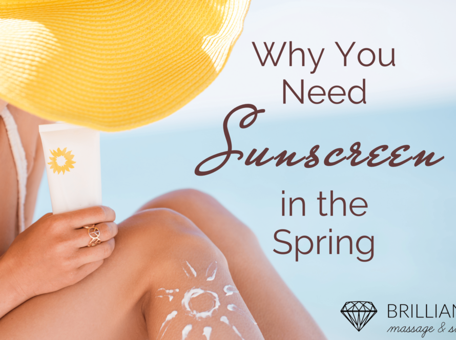 girl in yellow hat with sunscreen tube in hands: text: why you need sunscreen in the spring