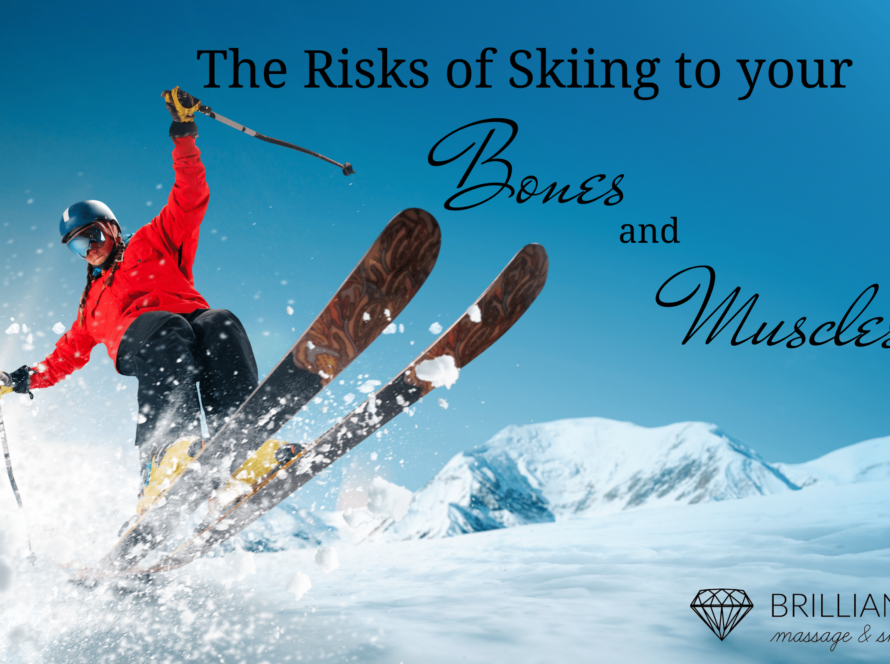a ski athlete in snow: text the risks of skiing to your bones and muscles