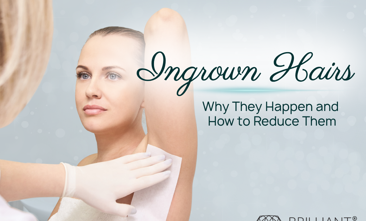 a girl having an underarm wax: text: Ingrown Hairs, Ehy they happen and how to reduce them