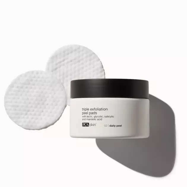 ohiti of triple exdolation peel pads with two pads outside the package